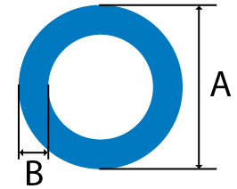 Aluminum round tube cross section